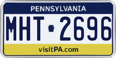 PA license plate MHT2696