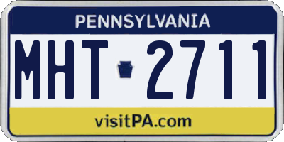 PA license plate MHT2711
