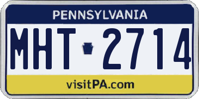 PA license plate MHT2714
