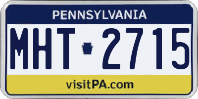 PA license plate MHT2715