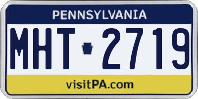 PA license plate MHT2719