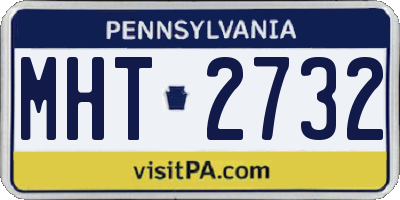 PA license plate MHT2732