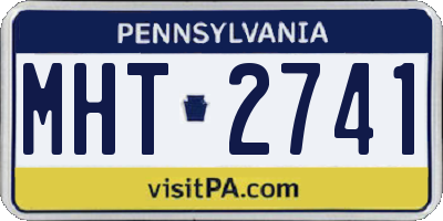 PA license plate MHT2741