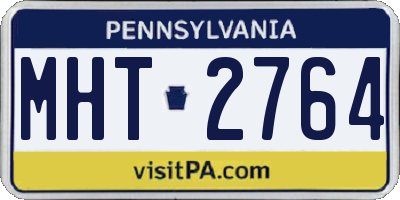 PA license plate MHT2764