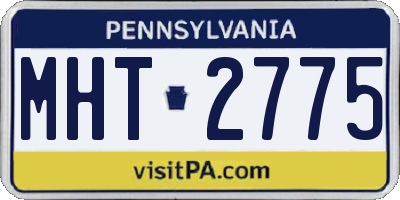 PA license plate MHT2775