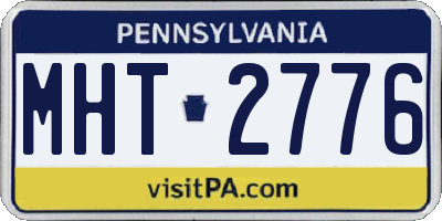 PA license plate MHT2776