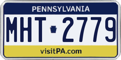 PA license plate MHT2779