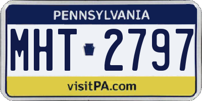 PA license plate MHT2797