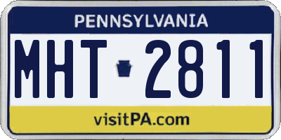PA license plate MHT2811