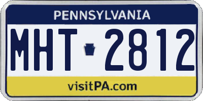 PA license plate MHT2812