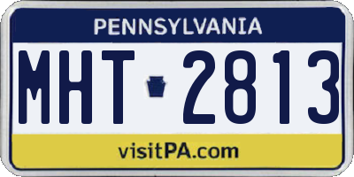 PA license plate MHT2813