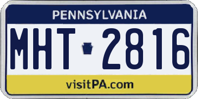 PA license plate MHT2816