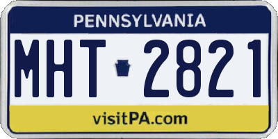 PA license plate MHT2821