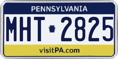 PA license plate MHT2825