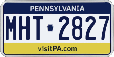 PA license plate MHT2827
