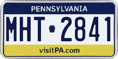 PA license plate MHT2841