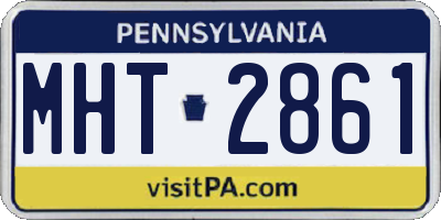 PA license plate MHT2861