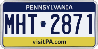 PA license plate MHT2871
