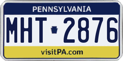 PA license plate MHT2876