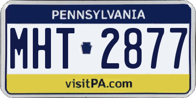 PA license plate MHT2877