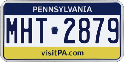 PA license plate MHT2879
