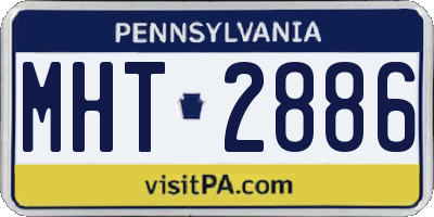 PA license plate MHT2886