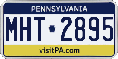 PA license plate MHT2895