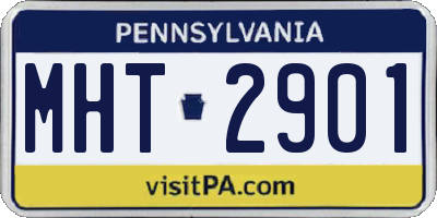 PA license plate MHT2901