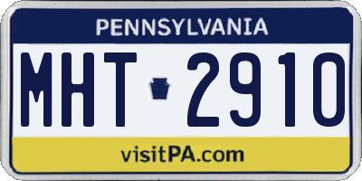 PA license plate MHT2910