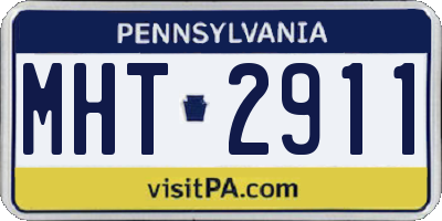 PA license plate MHT2911