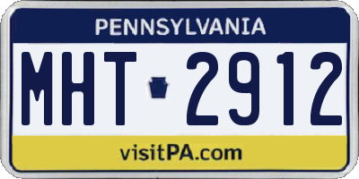 PA license plate MHT2912