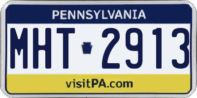PA license plate MHT2913
