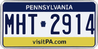 PA license plate MHT2914