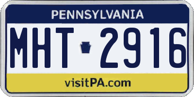 PA license plate MHT2916