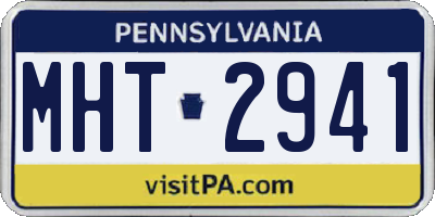 PA license plate MHT2941