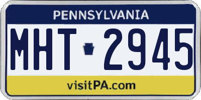 PA license plate MHT2945