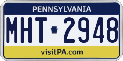 PA license plate MHT2948