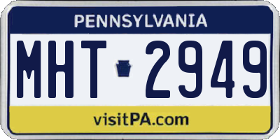PA license plate MHT2949