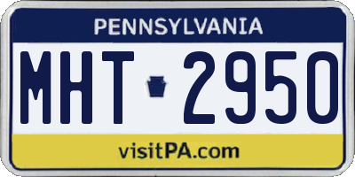 PA license plate MHT2950