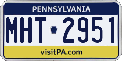 PA license plate MHT2951