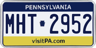 PA license plate MHT2952