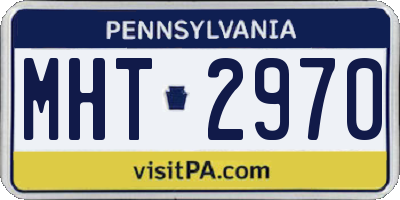 PA license plate MHT2970