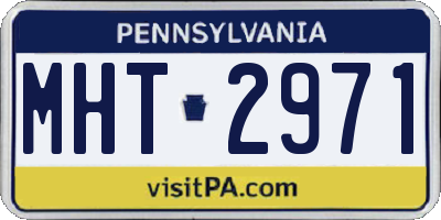 PA license plate MHT2971