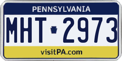 PA license plate MHT2973