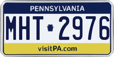 PA license plate MHT2976