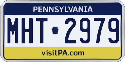 PA license plate MHT2979