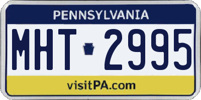 PA license plate MHT2995