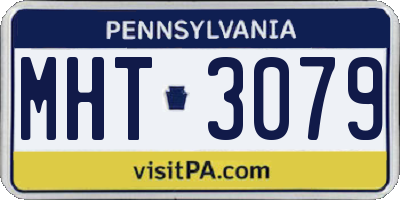 PA license plate MHT3079