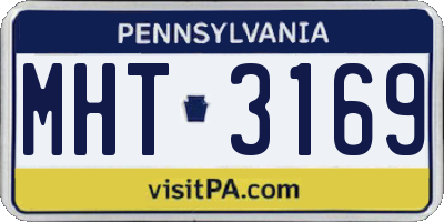 PA license plate MHT3169