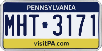 PA license plate MHT3171